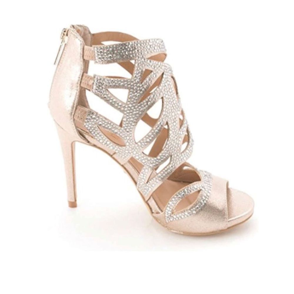 Thalia Sodi Womens Serena Open Toe Ankle Strap Sandal D-Orsay Champagne Size 11M